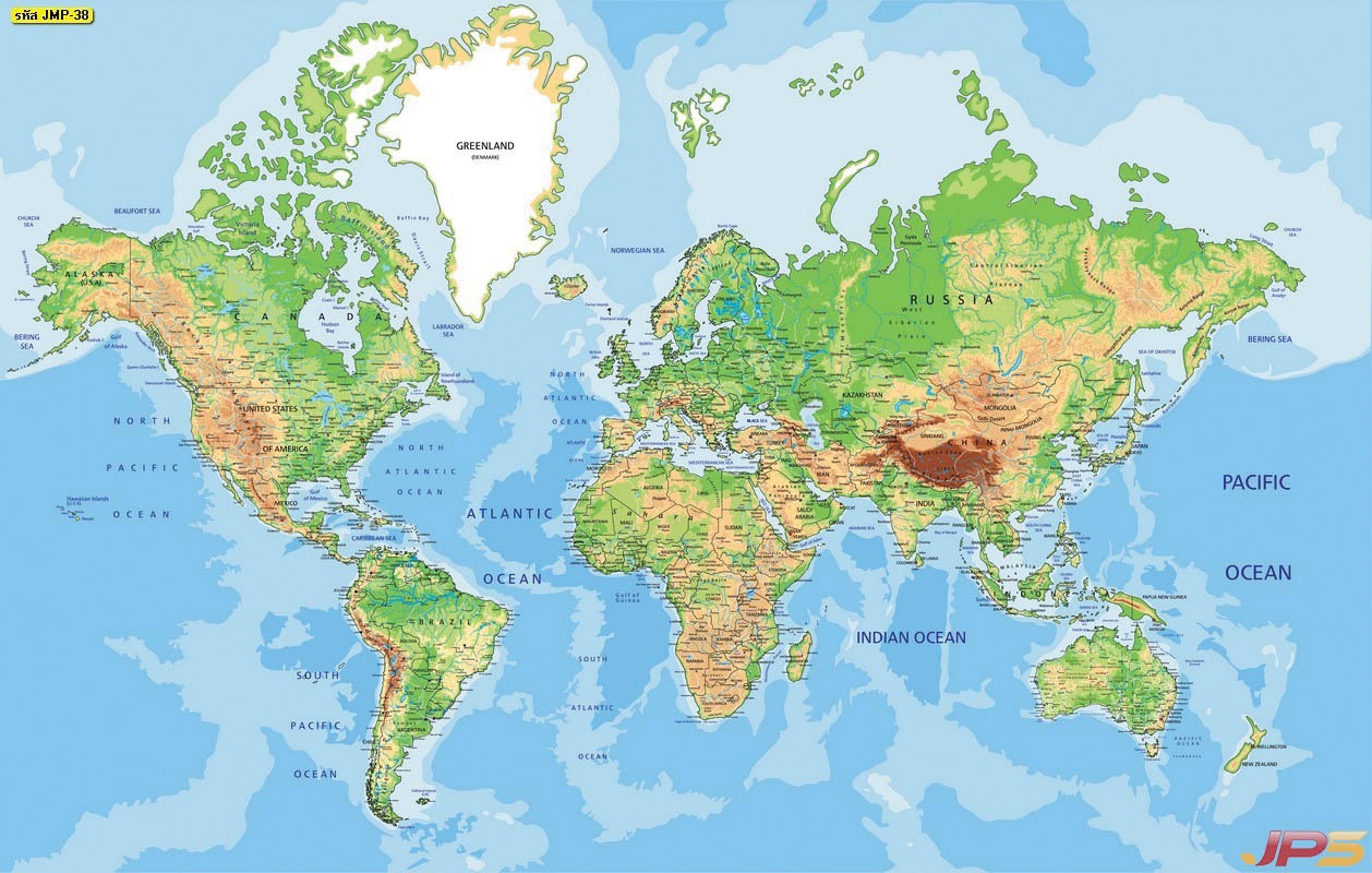 แผนที่ประเทศต่างๆในโลก