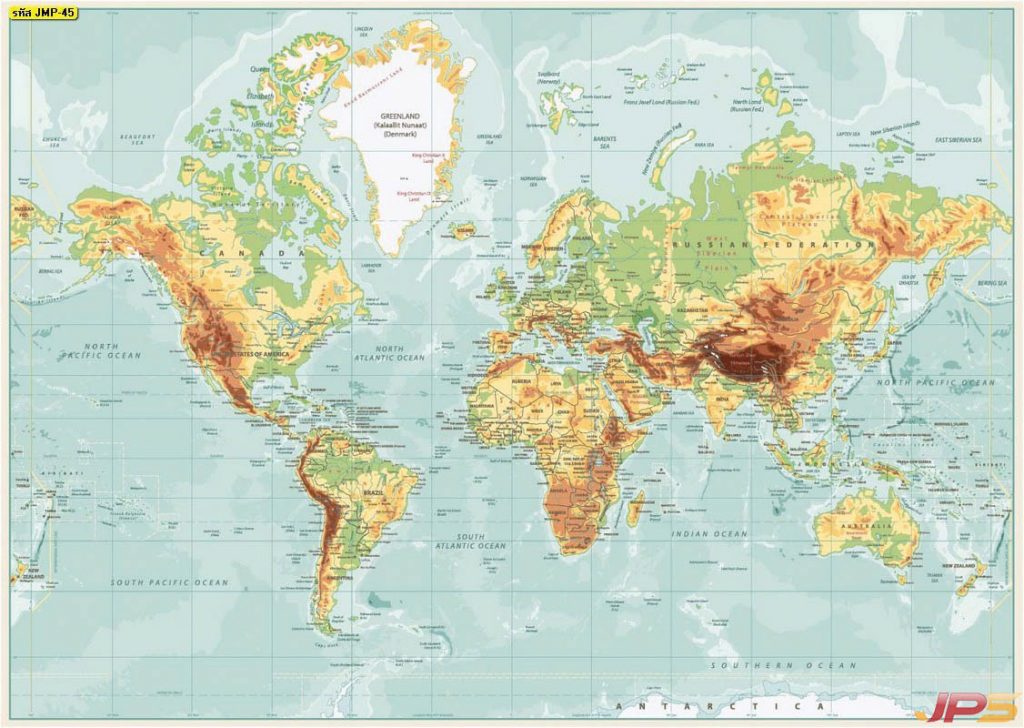 แผนที่โลกแบบกว้าง