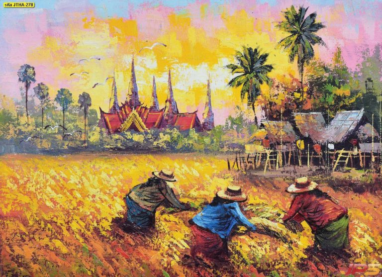 ภาพวาดสีน้ำมัน ลายไทย