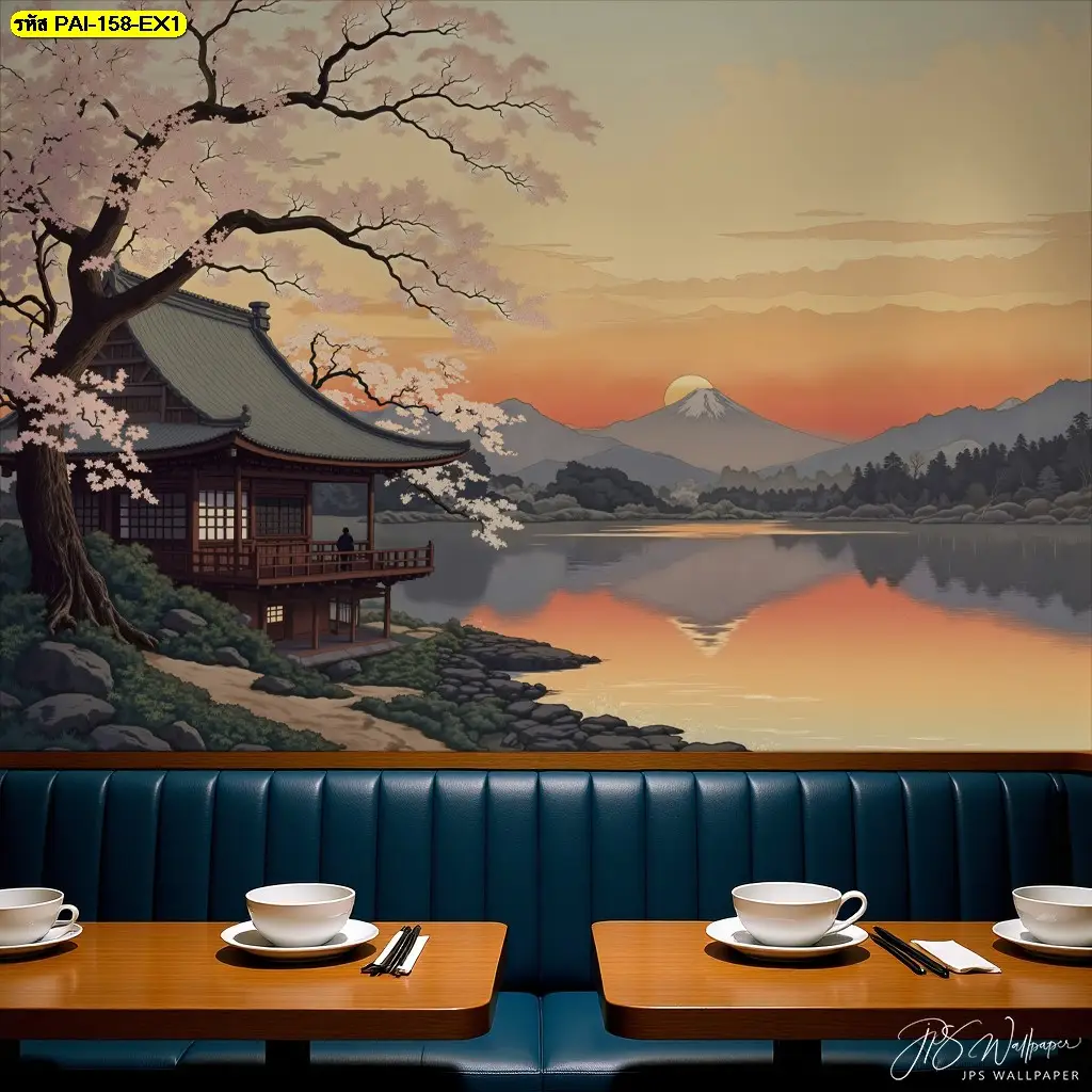 สวยงามด้วยวอลเปเปอร์แต่งร้านอาหารญี่ปุ่นลายวิวฟูจิที่เพิ่มเสน่ห์และบรรยากาศพิเศษให้ร้านของคุณ