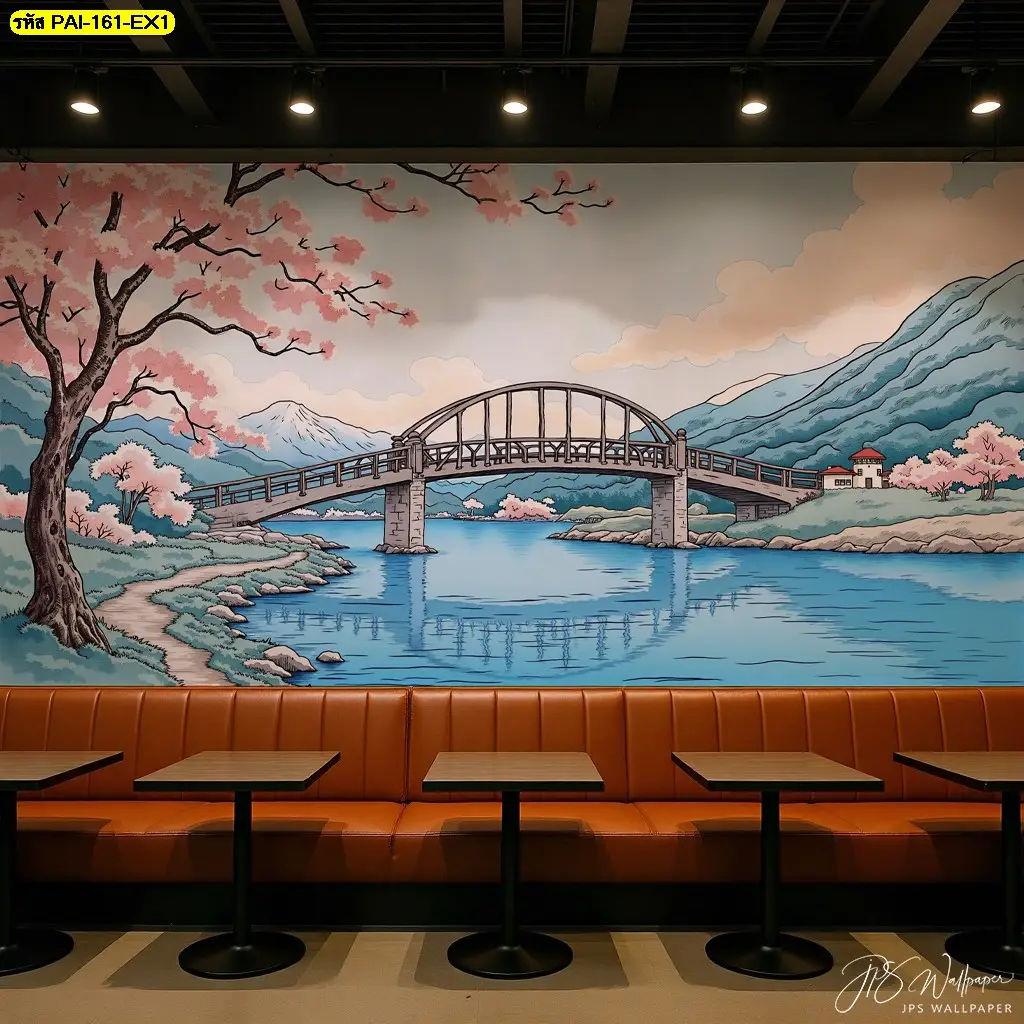 เปลี่ยนผนังธรรมดาให้เป็นงานศิลปะด้วย วอลเปเปอร์ลายภาพวาดภูเขาไฟฟูจิ สไตล์ญี่ปุ่น ที่สวยงามและโดดเด่น