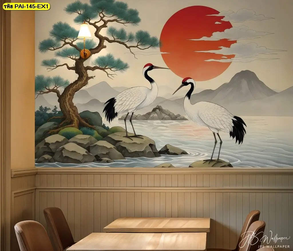สร้าง Calm living room wall decor ที่สมบูรณ์แบบด้วยวอลเปเปอร์ติดผนังลายญี่ปุ่นมินิมอลและเฟอร์นิเจอร์ไม้