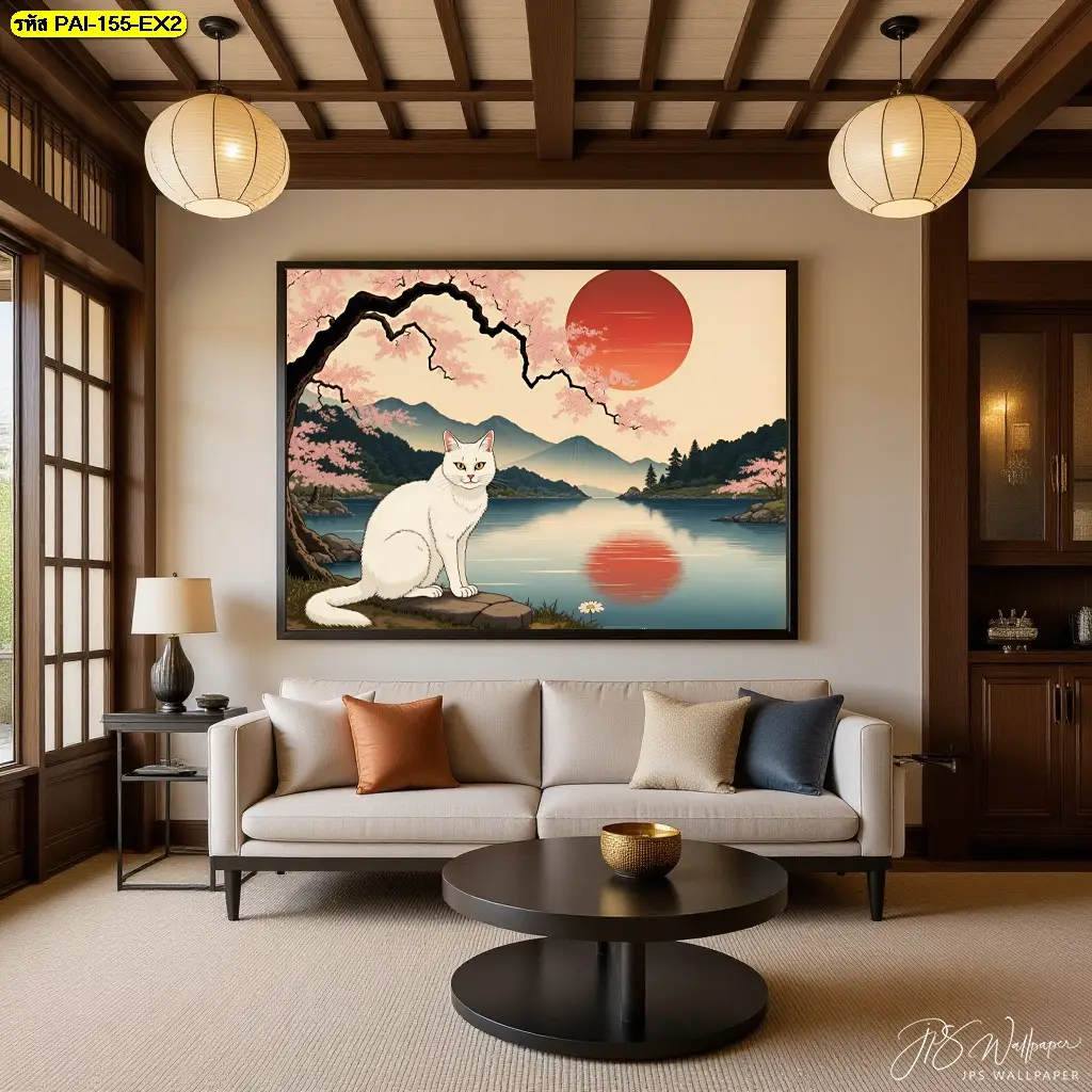 ยกระดับร้านด้วย วอลเปเปอร์ลายแมวนำโชคแต่งร้านอาหารญี่ปุ่น และ Custom Fuji mountain wall art เพื่อสร้างความประทับใจให้ลูกค้า