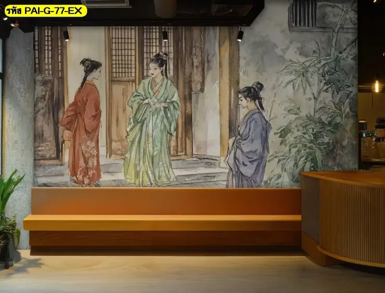 รูปภาพติดผนังลายภาพวาดเกาหลีโบราณช่วยสร้างบรรยากาศร้านอาหารเกาหลีย้อนยุคและสร้างประสบการณ์ที่แตกต่าง