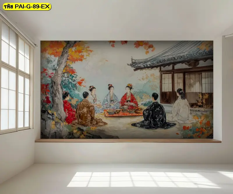 ร้านอาหารใช้รูปภาพติดผนังร้านอาหารสไตล์เกาหลี เพื่อเพิ่มบรรยากาศที่โดดเด่นและดึงดูดลูกค้าได้มากขึ้น