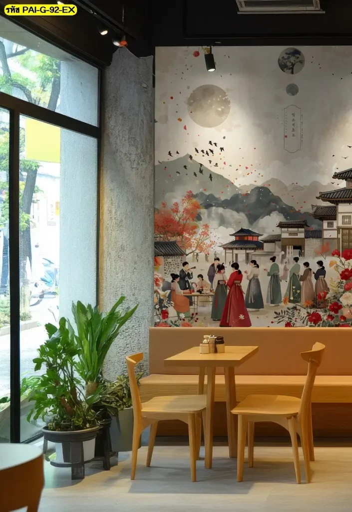 การเลือกใช้ ภาพศิลปะเกาหลีสำหรับตกแต่งภายใน เป็นอีกวิธีที่ช่วยยกระดับและสร้างเรื่องราวให้กับร้านของคุณได้