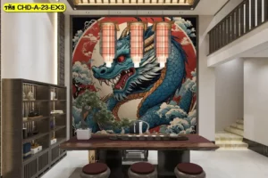 วอลเปเปอร์ลายมังกรจีนโมเดิร์นเหมาะสำหรับตกแต่งได้ทุกมุมบ้าน พร้อมรูปมังกรจีนแต่งบ้านที่ดูมีพลังและทันสมัย