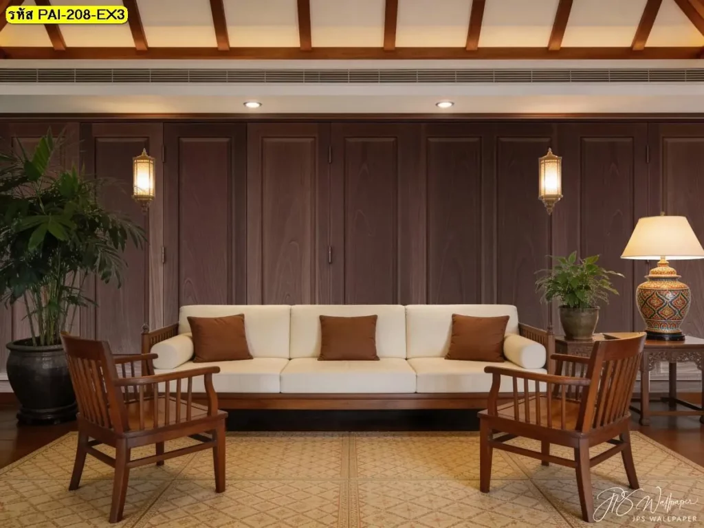 ภาพติดผนังลายผนังไม้ตกแต่งโทนไม้เข้มจากวอลเปเปอร์ลายไม้แนวคลาสสิกแบบวอลเปเปอร์ลายไม้สไตล์วินเทจที่ช่วยเพิ่มมิติให้ผนัง