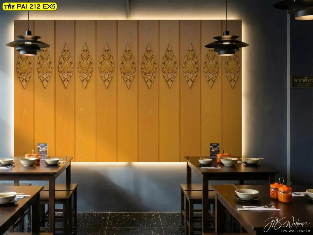 วอลเปเปอร์ลายกรุไม้โบราณโทนไม้เข้มเหมาะสำหรับภาพติดผนังลายไม้ลายไทยและวอลเปเปอร์ลายไม้ตกแต่งผนังที่ต้องการบรรยากาศคลาสสิก