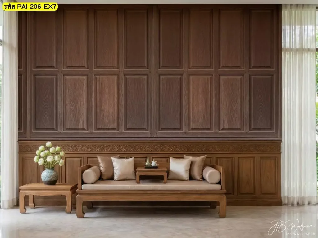 ภาพติดผนังลายผนังไม้ตกแต่งแนวไม้ธรรมชาติจากวอลเปเปอร์ลายไม้แนวคลาสสิกในรูปแบบวอลเปเปอร์ลายไม้สไตล์วินเทจที่ดูสงบ