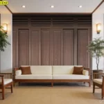 ภาพติดผนังลายผนังไม้ตกแต่งจากวอลเปเปอร์ลายไม้แนวคลาสสิกแบบวอลเปเปอร์ลายไม้สไตล์วินเทจที่ช่วยเพิ่มความหรูและความอบอุ่นให้ห้อง