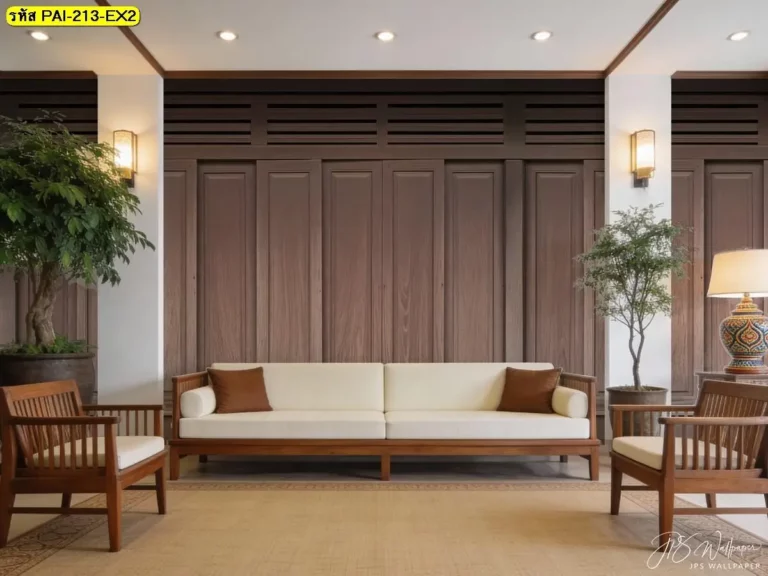 ภาพติดผนังลายผนังไม้ตกแต่งจากวอลเปเปอร์ลายไม้แนวคลาสสิกแบบวอลเปเปอร์ลายไม้สไตล์วินเทจที่ช่วยเพิ่มความหรูและความอบอุ่นให้ห้อง