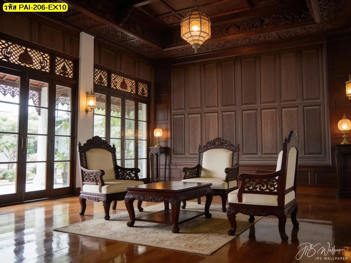 วอลเปเปอร์ลายไม้คลาสสิกแนวไม้แนวตั้งในรูปแบบ Classic wooden wall panel mural สำหรับภาพติดผนังลายไม้คลาสสิกที่ต้องการความสง่างาม